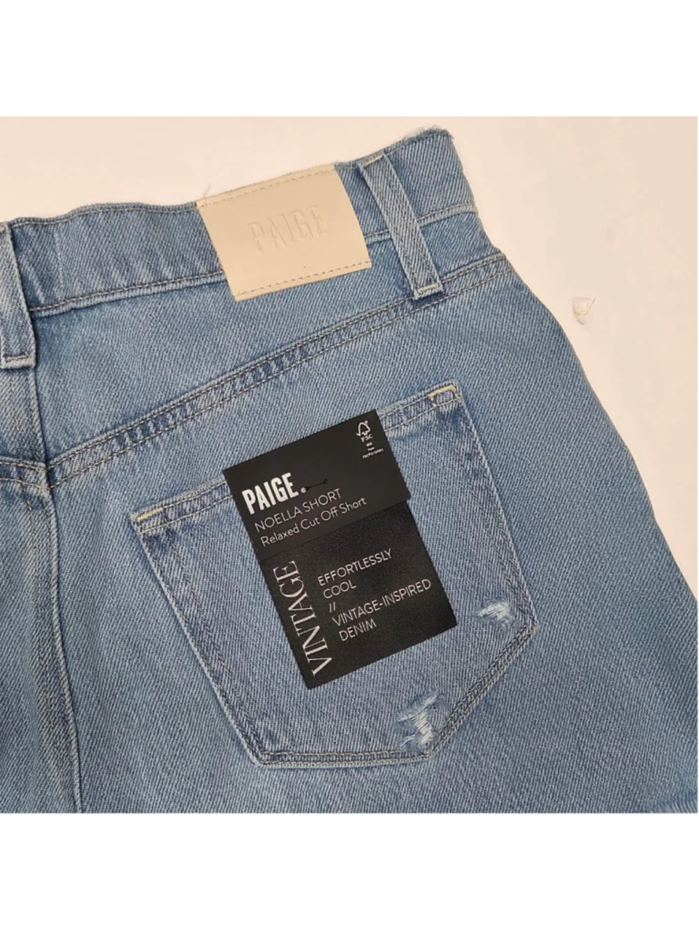 PAIGE Noella Cut Off High Rise Jean Shorts NWT Women's Size 27 Relaxed Fit - Picture 10 of 12